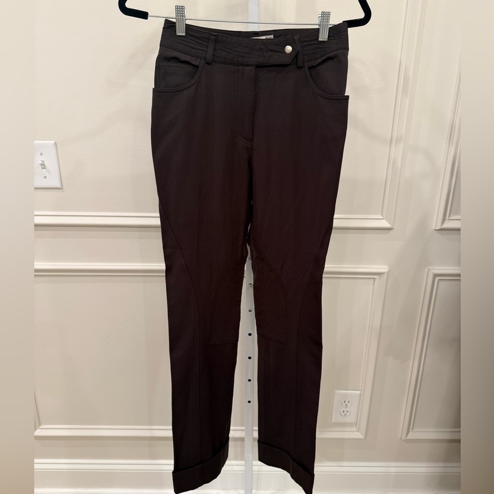 Dolce & Gabbana Chocolate Brown Stretch Trousers EU 42 Made in Italy